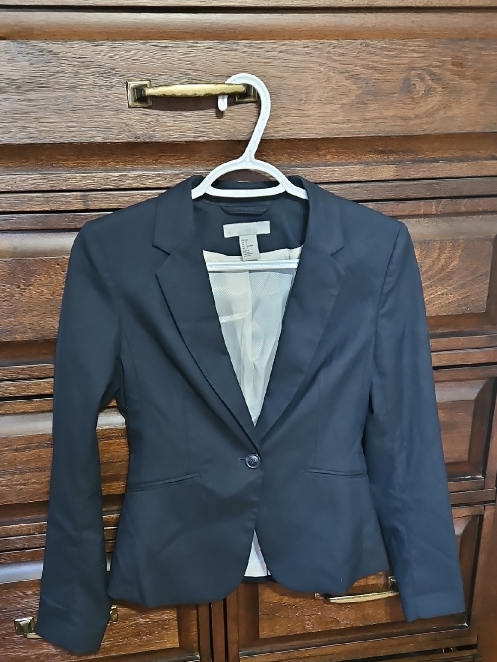 H & M Classic Women's Navy Tailored Blazer - Professional Essential